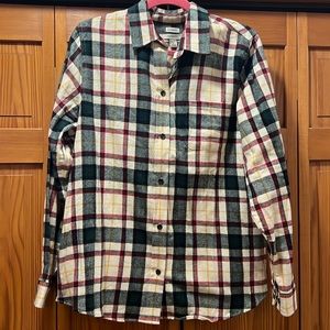 L.L. Bean Flannel shirt relaxed fit size large very soft
